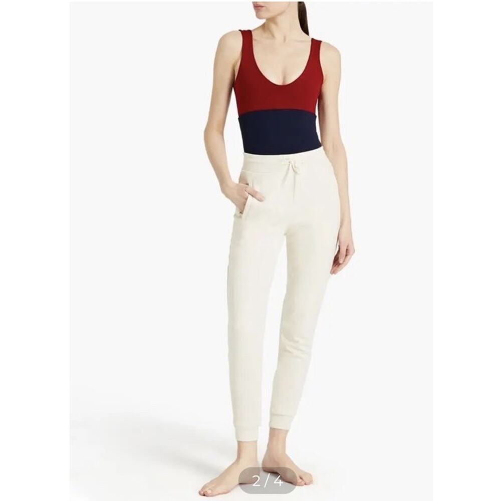 Live The Process Women's Sleeveless Red White Blue Bodysuit XS NWT